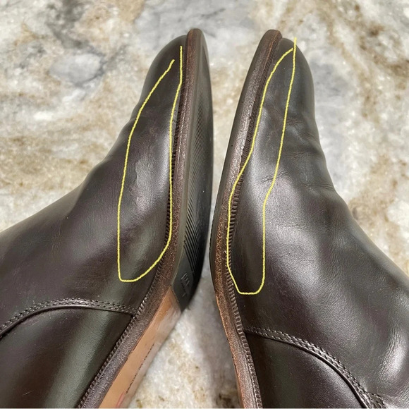 Salvatore Ferragamo Brown Leather Ankle Heeled Boots Size 6B Gold Buckle Detail - Picture 12 of 17